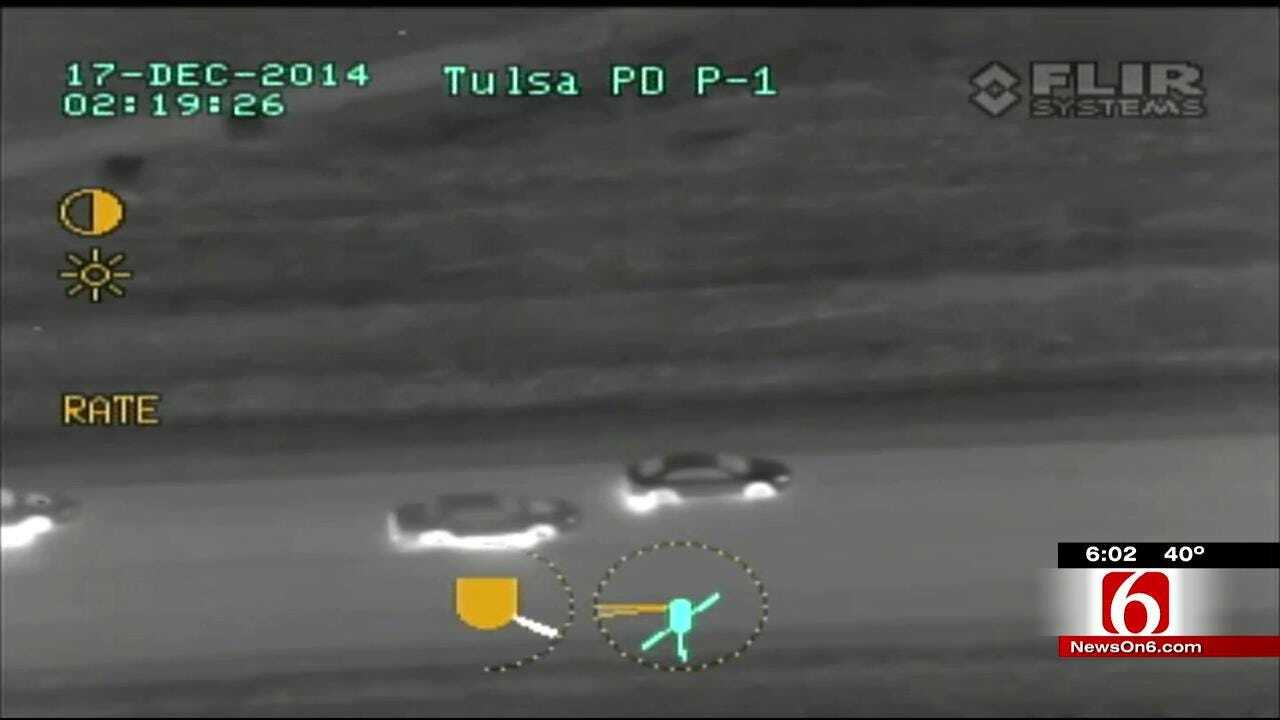 TPD Helicopter Footage Of Tulsa, Nowata High-Speed Chase