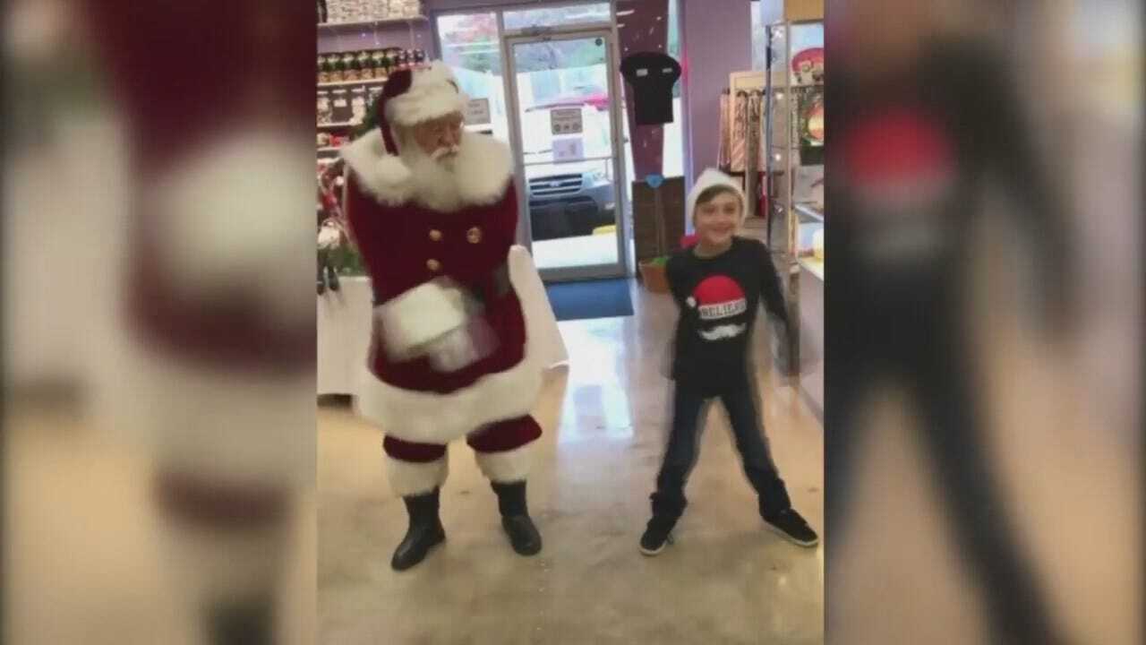 WATCH: Tulsa Boy Teaches Santa To Floss