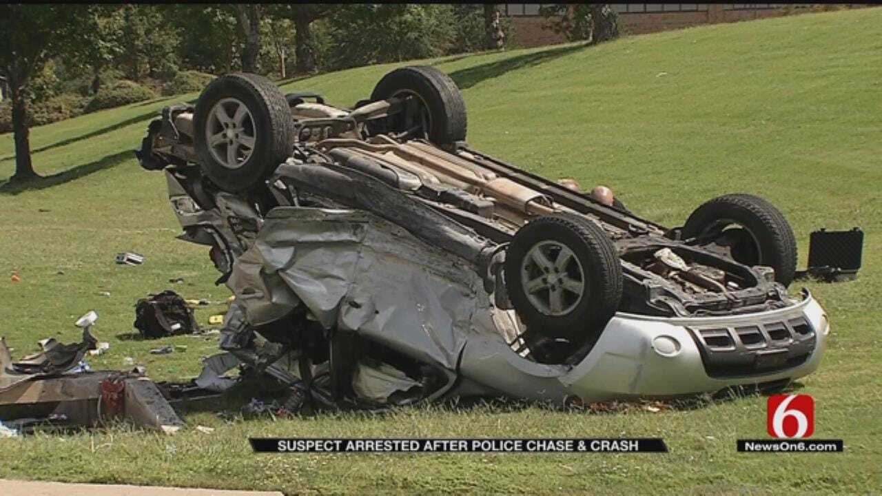 Police Pursuit Ends In Tulsa Injury Crash