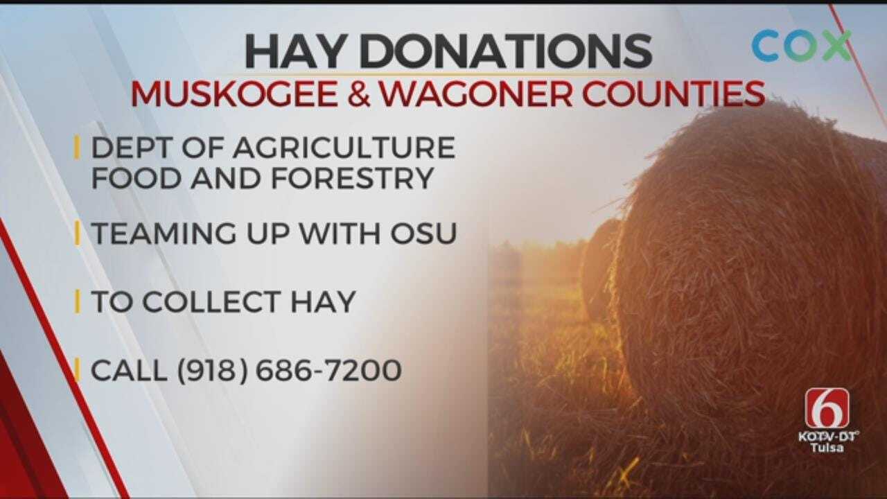 Oklahoma Dept. Of Agriculture Collect Hay Donations For Ranchers