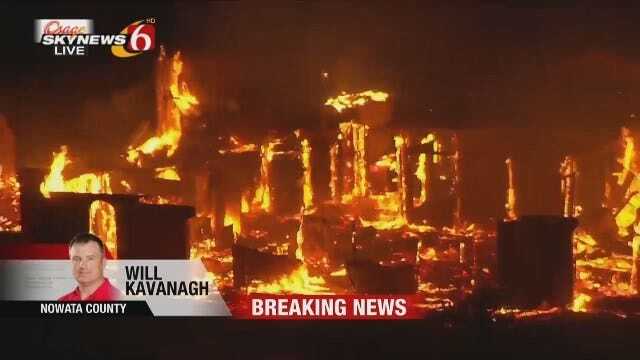 WEB EXTRA: Structure Fire In Lenapah