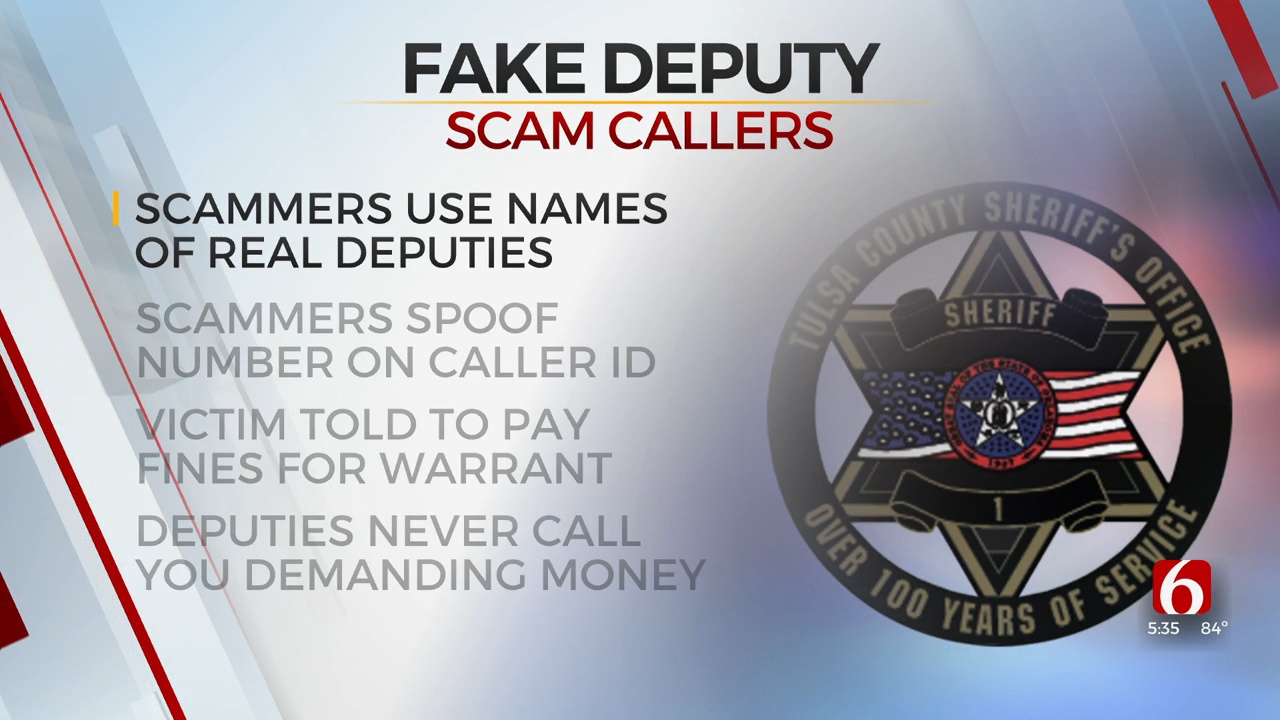 Tulsa County Sheriff's Office Warns Of Scam Callers Impersonating As Real Deputies