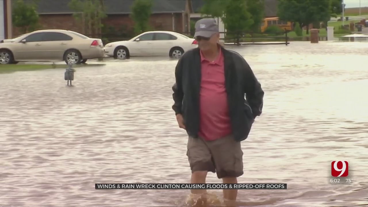 Heavy Rainfall Causes Major Flooding In Clinton 