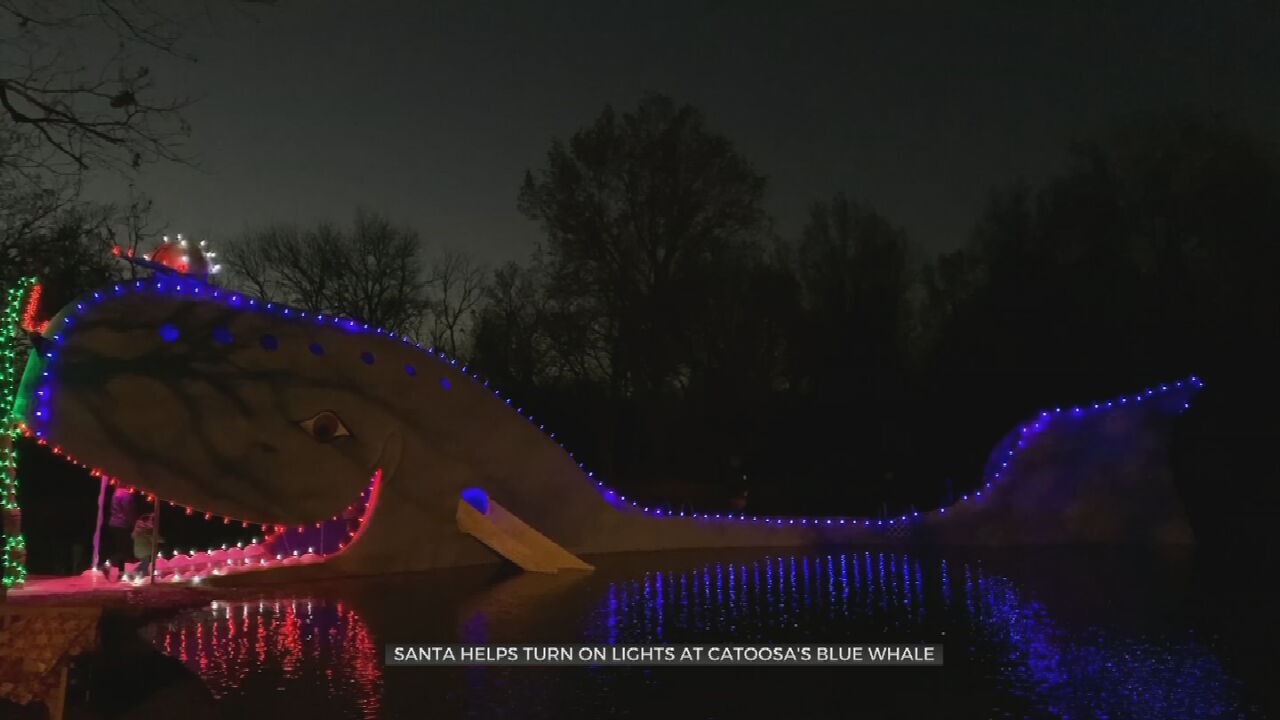 Blue Whale Of Catoosa Lights Up For The Holidays
