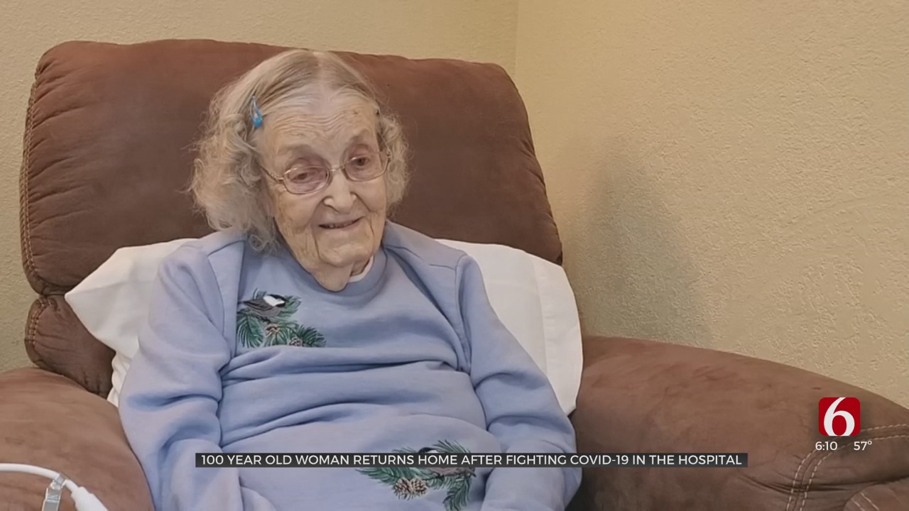 100-Year-Old Bartlesville Woman Returns Home After Battling COVID In Hospital 