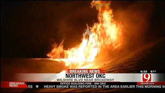 Fire Engulfs Office Building In Northwest Oklahoma City