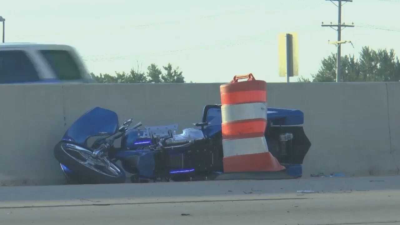 WEB EXTRA: Video From Scene Of Tulsa Highway Motorcycle Crash