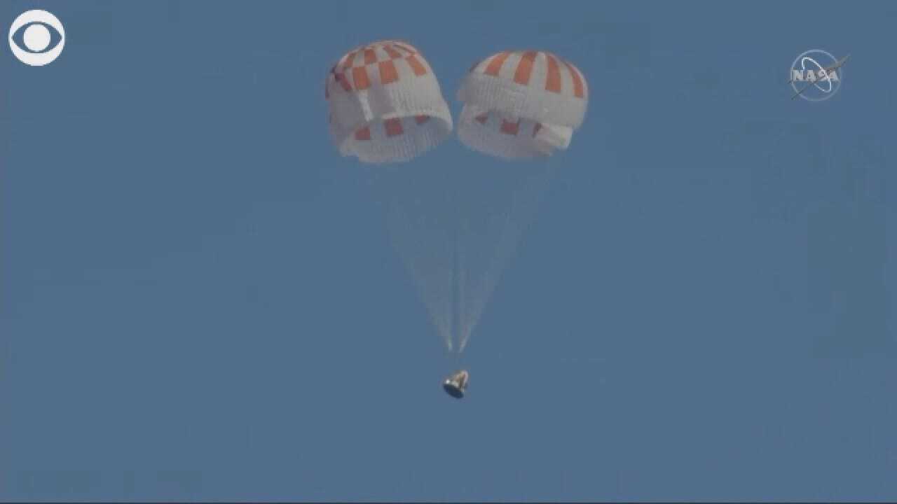 SpaceX Crew Dragon Capsule Lands On Florida Coast