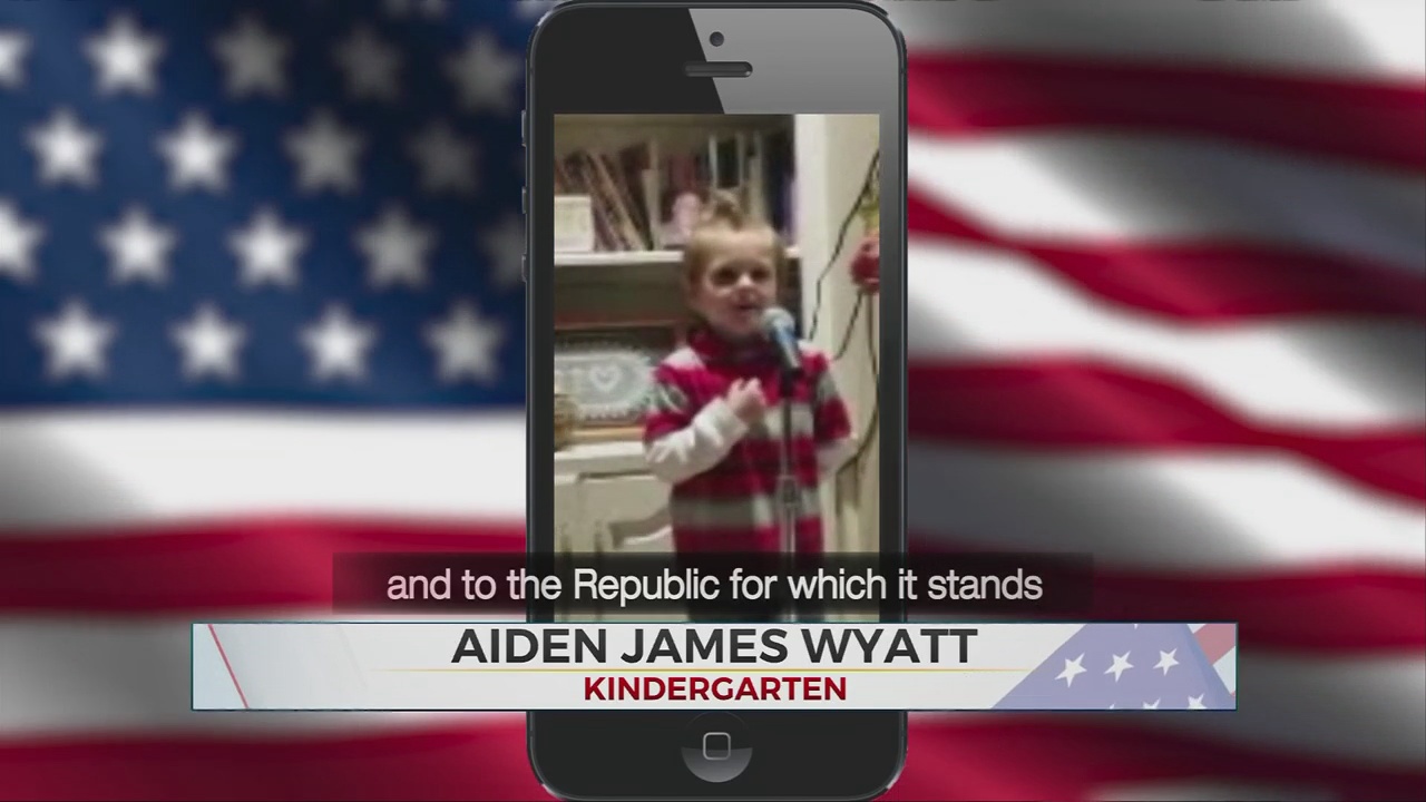 Daily Pledge: Kindergartener Aiden James Wyatt